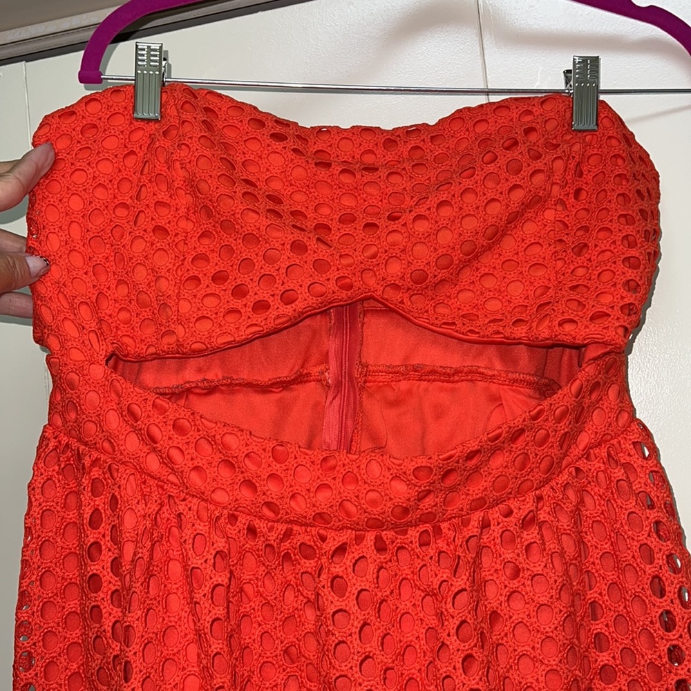Boohoo Red Strapless Dress - Picture 4 of 7